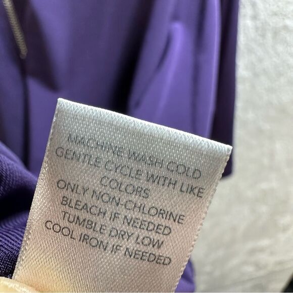 CJ Banks Purple Tunic Slinky Flowy Stretch Lightweight 1/4 Zip Women’s Plus 2X - Picture 4 of 8